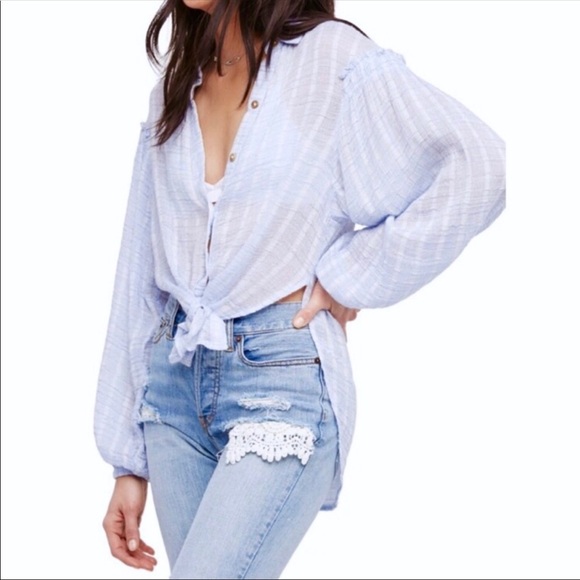 NWT Free People Black Headed To The Highlands Top - Picture 8 of 8